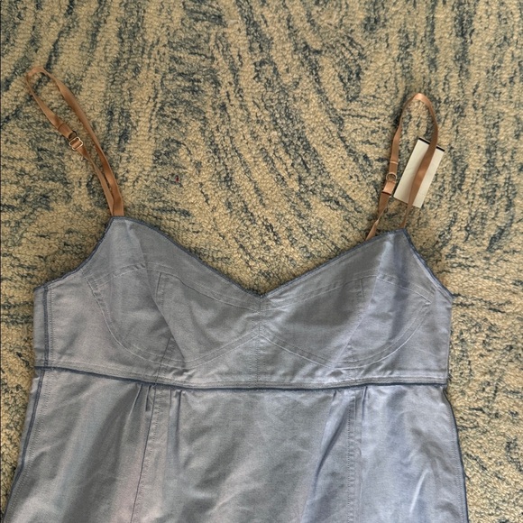 Marc Jacobs Barney’s tiered ruffle shift chambray sundress 8 NWT - Picture 2 of 8